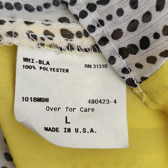 BCX Black, White, & Yellow Sheer Top - Picture 12 of 13